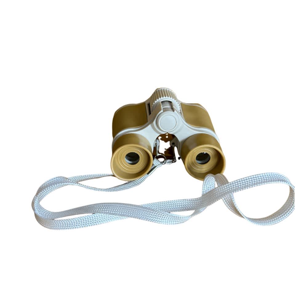 A yellow and white binoculars telescope with a strap, designed for children. Binoculars Telescope For Kids - Image 1