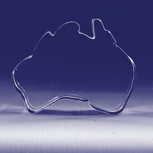 3D Crystal Australia Shape (70mm wide)