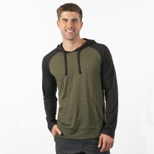 Yarn-Dyed Long Sleeve Knit Hoodie
