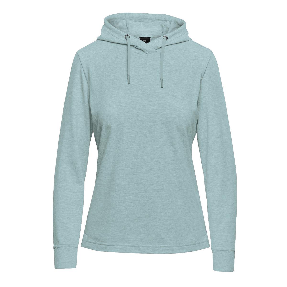 A women's pullover hoody in a soft mint green colour, featuring a hood and long sleeves. It has a logo. Women's Montebello Pullover Hoody - Image 1