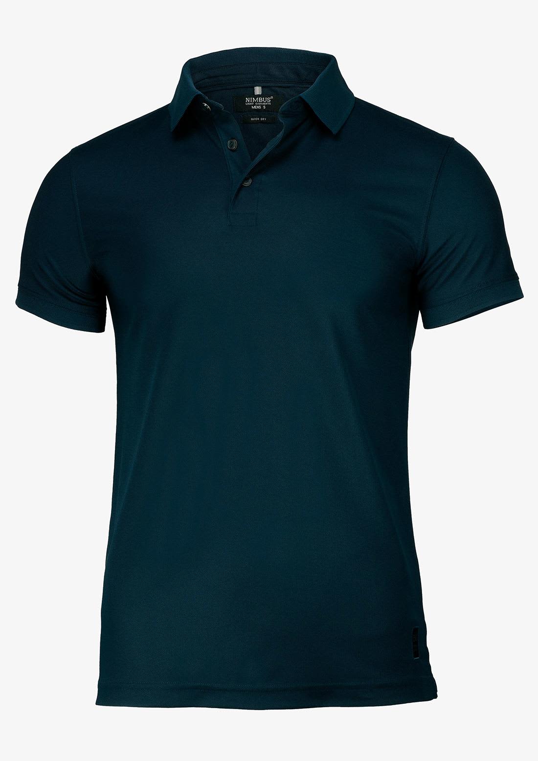 A dark teal polo shirt with a collar and short sleeves, featuring a small logo on the side. Clearwater Men Polo Shirt - Image 1
