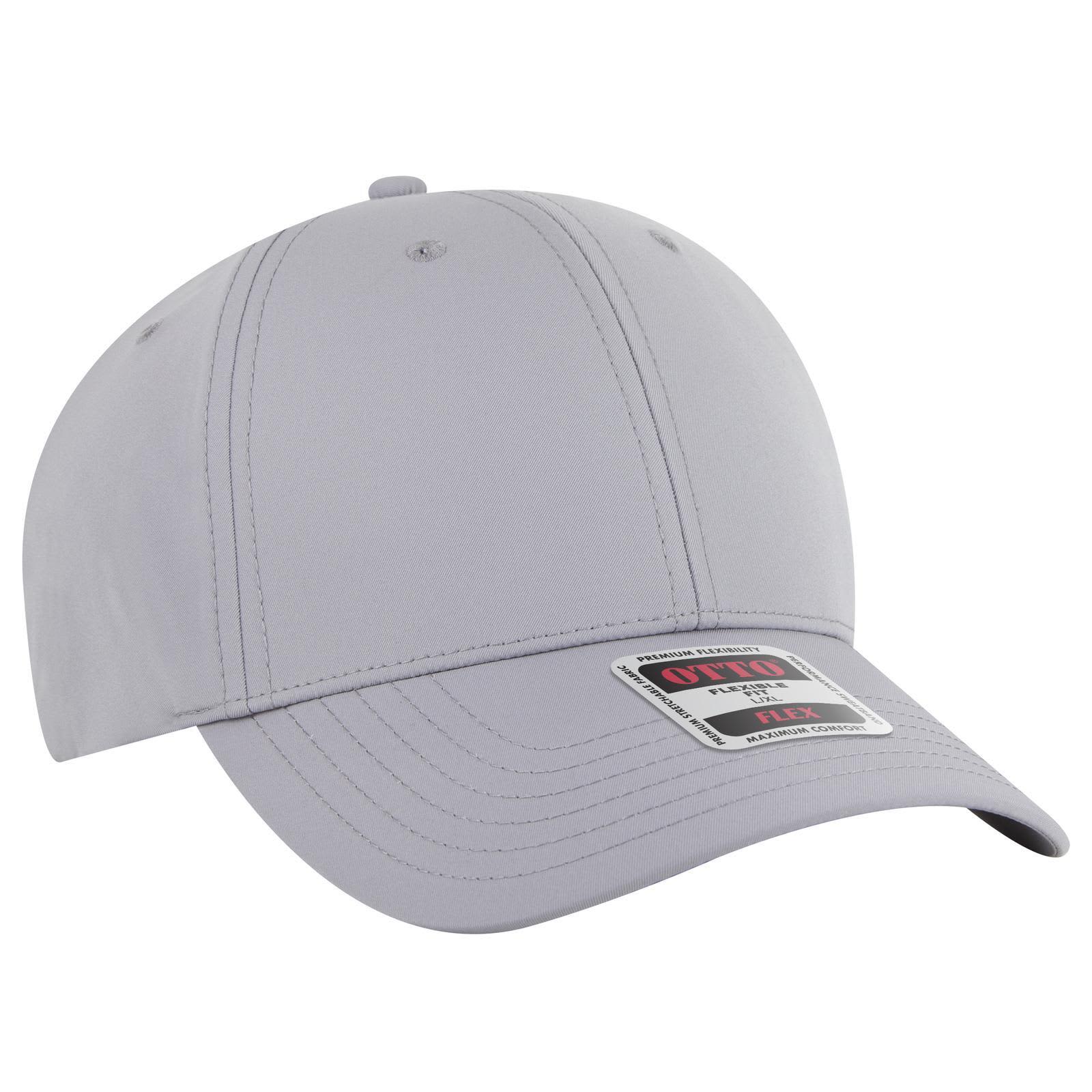 A grey 6-panel low-profile style baseball cap with an adjustable strap and a logo on the front. 6 Panel Low Profile Style Baseball Cap - Image 1