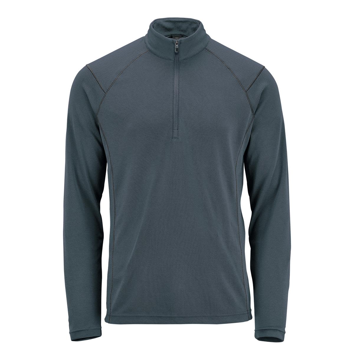A men's pullover in dark grey with a 1/4 zip collar and long sleeves. Features a logo on the chest. Men's Mesa 1/4 Zip Pullover - Image 1