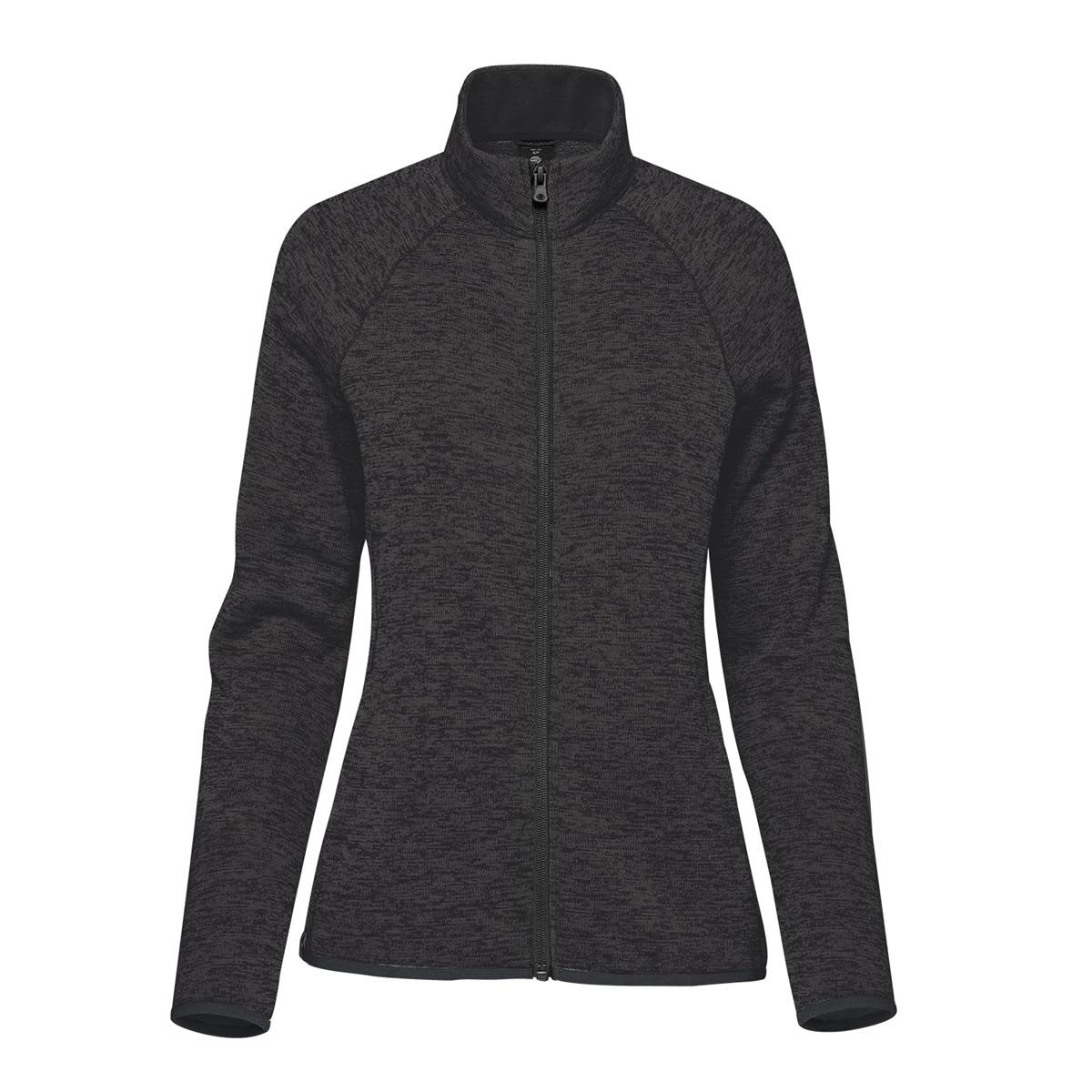 A women's full zip fleece jacket in a dark grey heather shade, featuring a high collar and long sleeves. Women's Yosemite Full Zip Fleece Jacket - Image 1