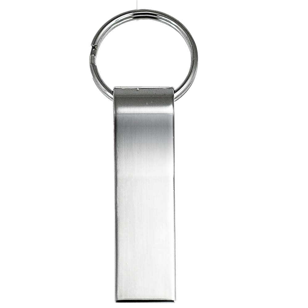 A keychain with a sleek, elongated silver metallic body and a circular attachment ring. Dickens keyring - Image 1