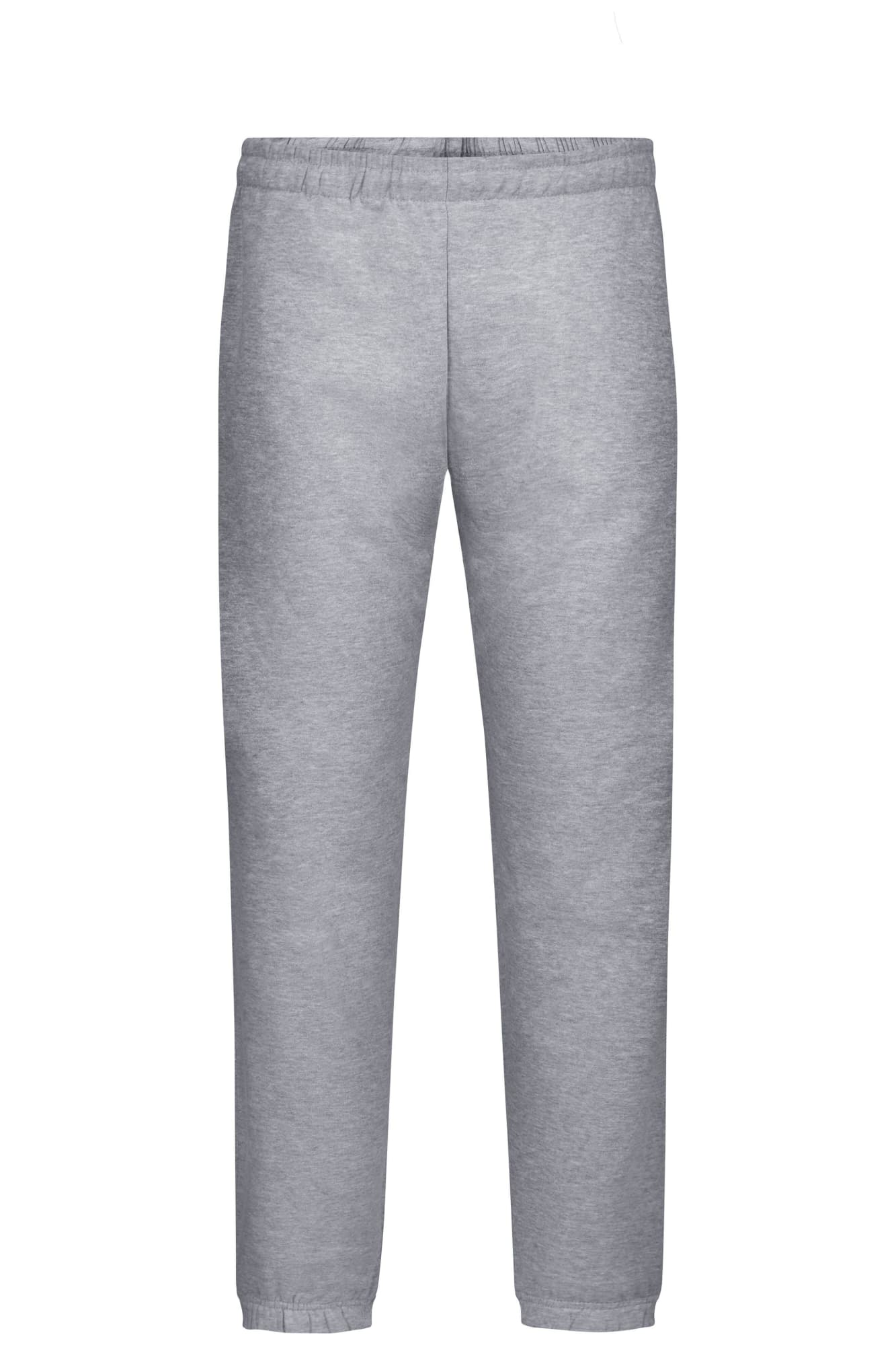 Grey men's jogging pants with an elastic waistband and a simple design. Features a logo on the side. Mens Jogging Pants - Image 1