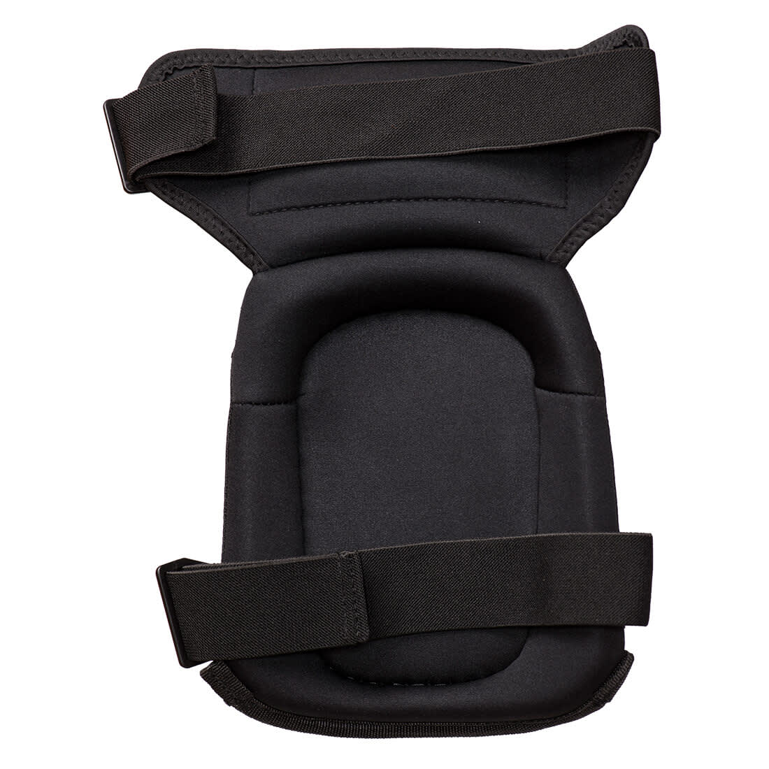 A black thigh-supported knee pad with adjustable straps for secure fitting. The product features soft padding for comfort. Thigh Supported Kneepad - Image 1