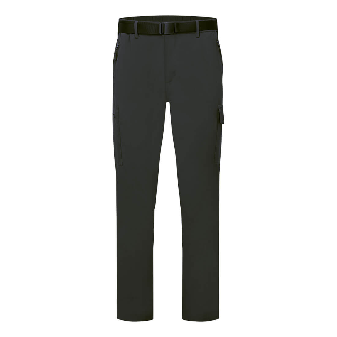 Stretch lightweight combat pants in black, featuring a belt and multiple pockets, with a logo on the side. Stretch Lightweight Combat Pants - Image 1