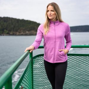 Ladies Adapt Eco Heather Full Zip