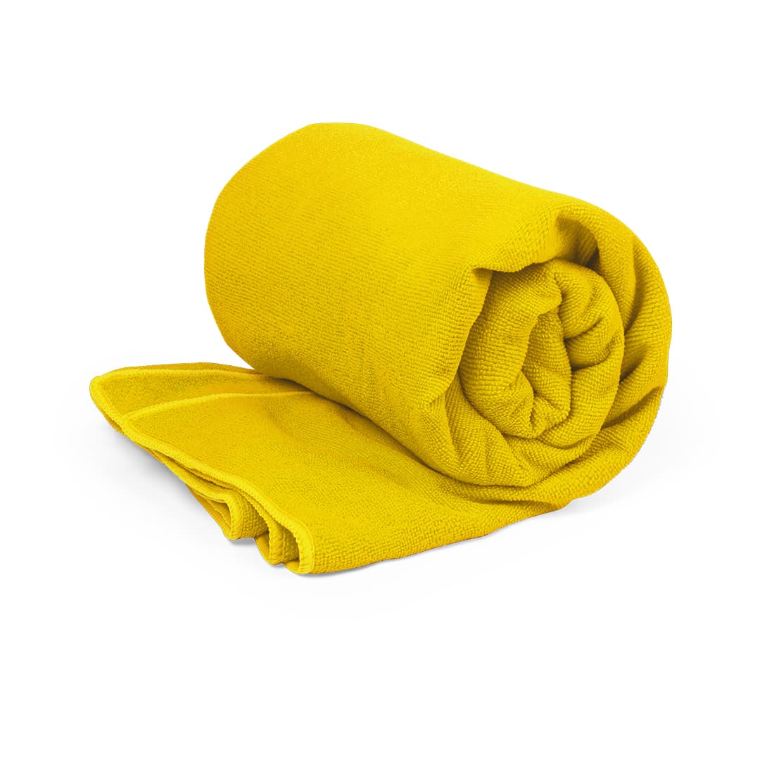 A rolled yellow blanket with a soft texture, partially unrolled at one end. Bayalax - Image 1