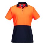 Hi-Vis Women's Cotton Comfort Contrast Class D Polo Shirt S/S