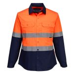 Hi-Vis Women's Lightweight Contrast Shirt L/S