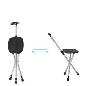 Adjustable Cane Stool With Light