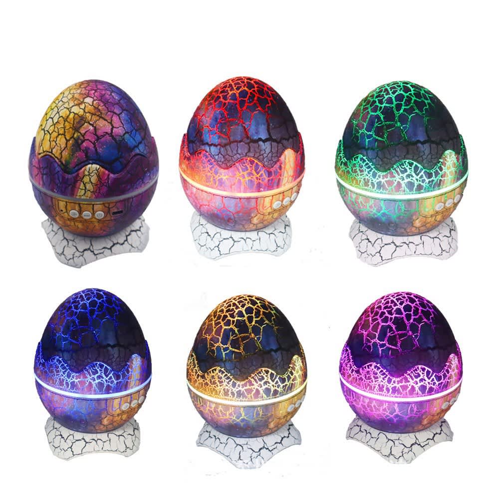 A decorative egg-shaped light projector in various colours, featuring a crackled surface design and a base. Star Light Projector - Image 1