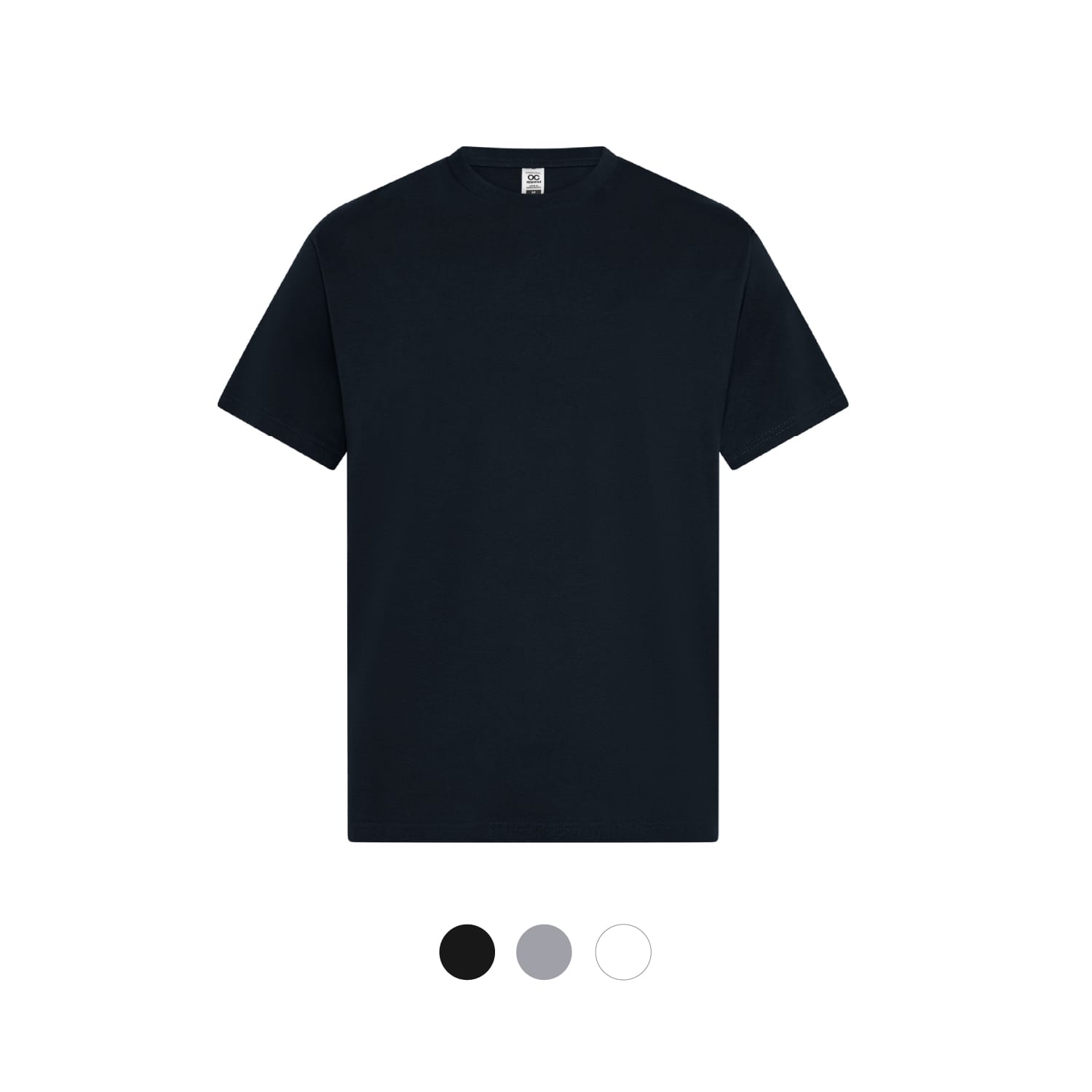 A black men's t-shirt displayed on a blank background. The shirt features a logo and is available in additional colours. Men's Marvel Tee - Image 1