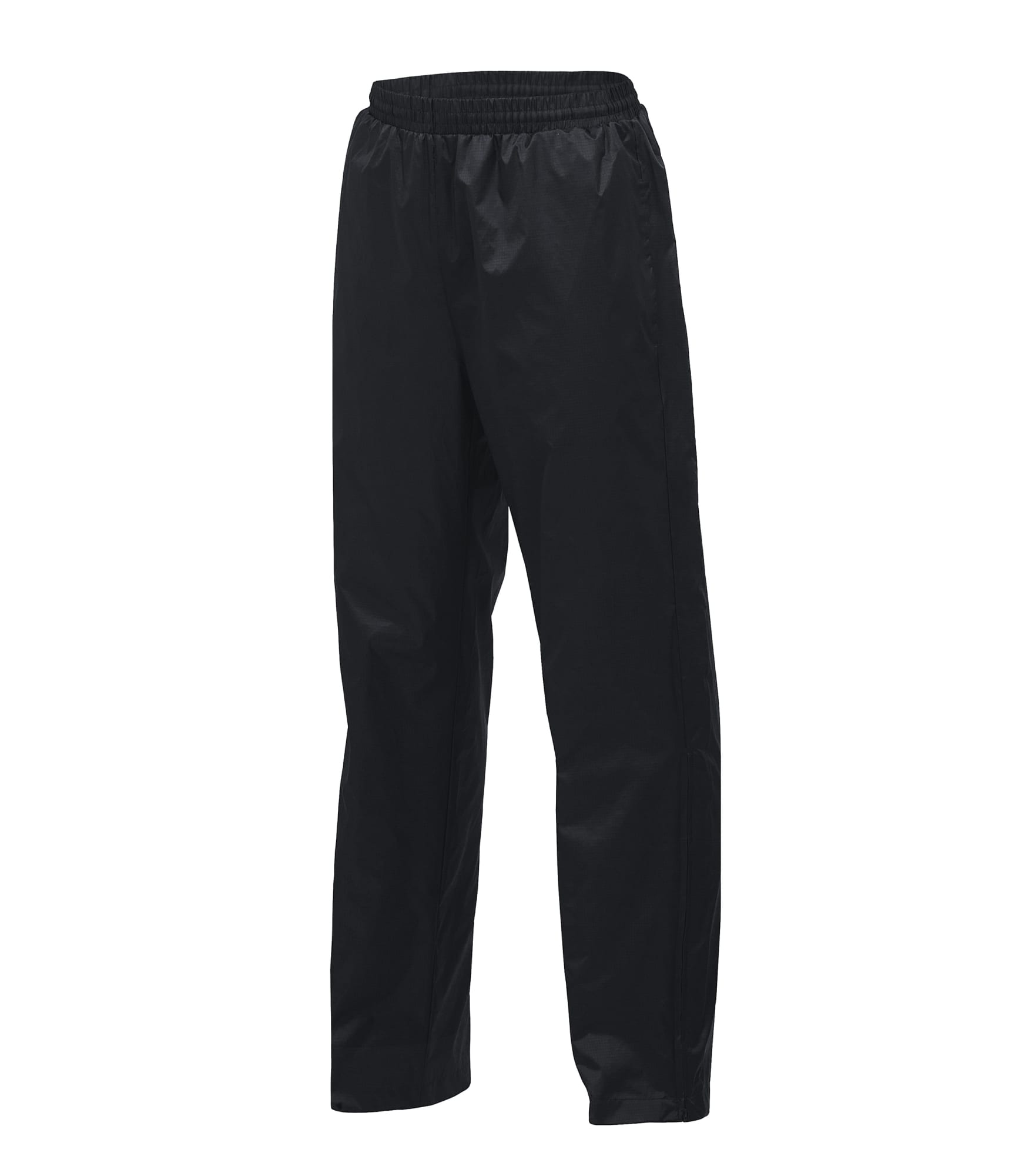 Black ripstop trackpants with an elasticated waistband and a logo present. Ripstop Trackpants - Image 1