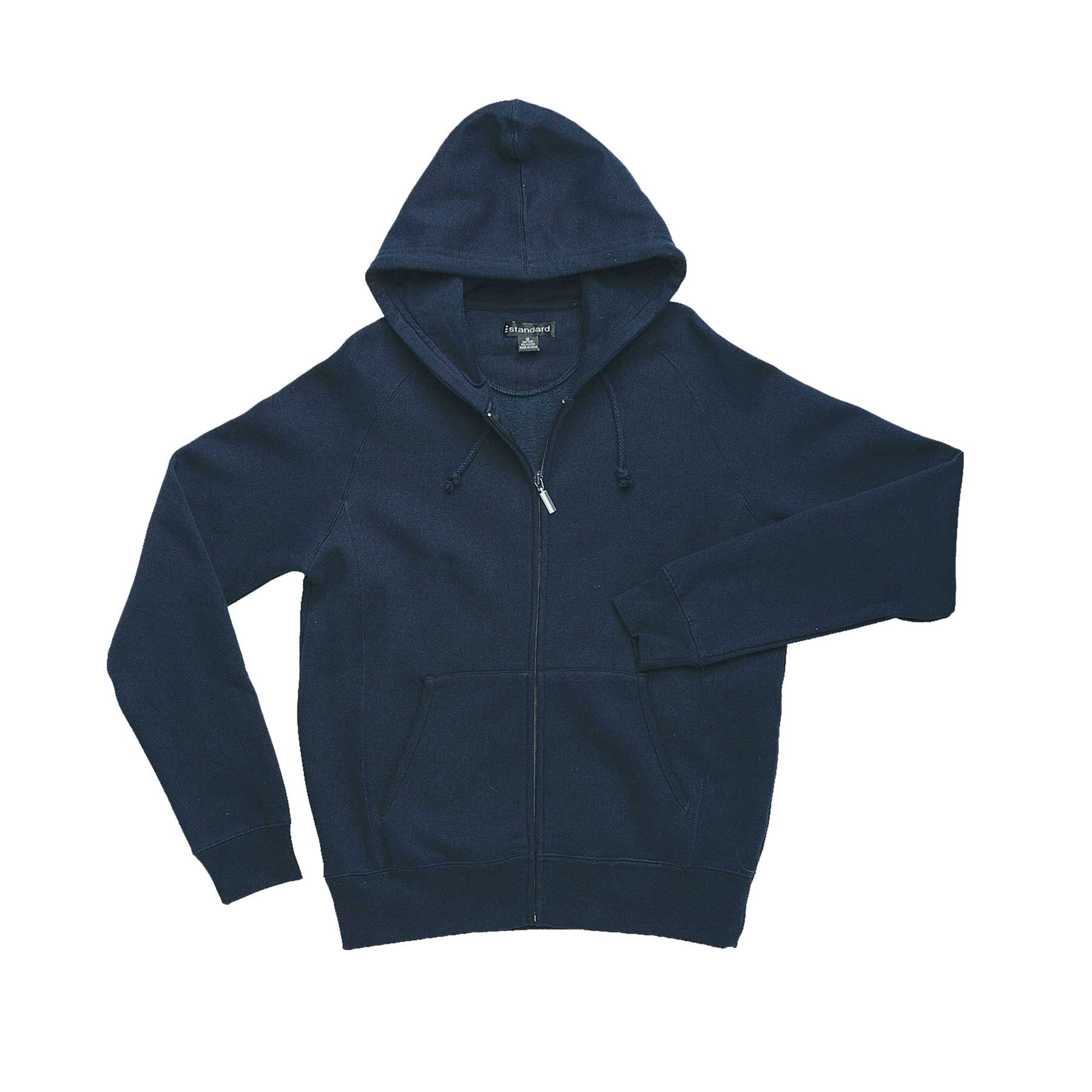 A navy blue women's zip-through hoodie featuring a hood and a single sleeve, with a logo on the chest. Zip Thru Hoodie – Womens - Image 1