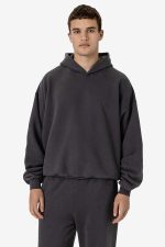 Garment Dye Plush Fleece Pullover Hoodie