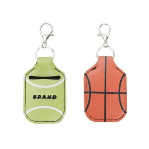 PU Leather Hand Sanitizer Holder Keychain