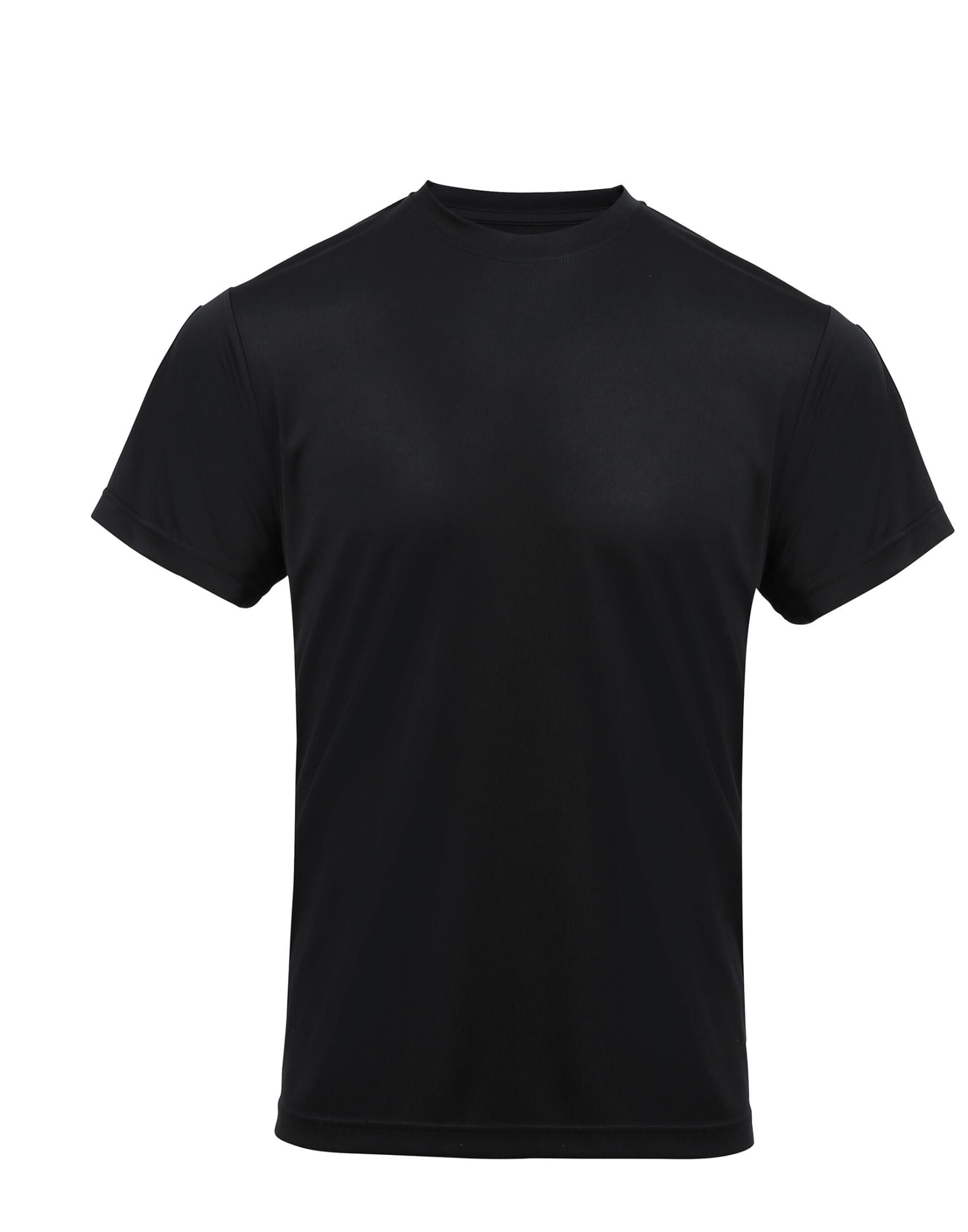 A black short-sleeved T-shirt made from lightweight fabric, featuring a logo. Suitable for chefwear. Chef's Coolchecker T-Shirt - Image 1
