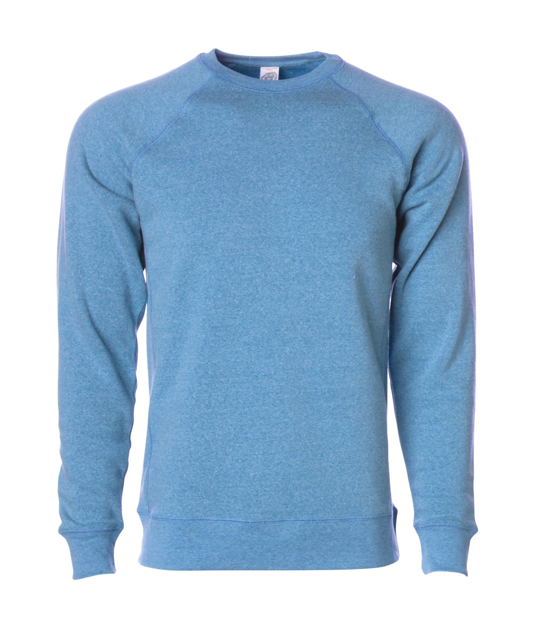 A unisex crew sweatshirt in a light blue colour, featuring a raglan style and a logo on the front. Unisex Special Blend Crew - Image 1