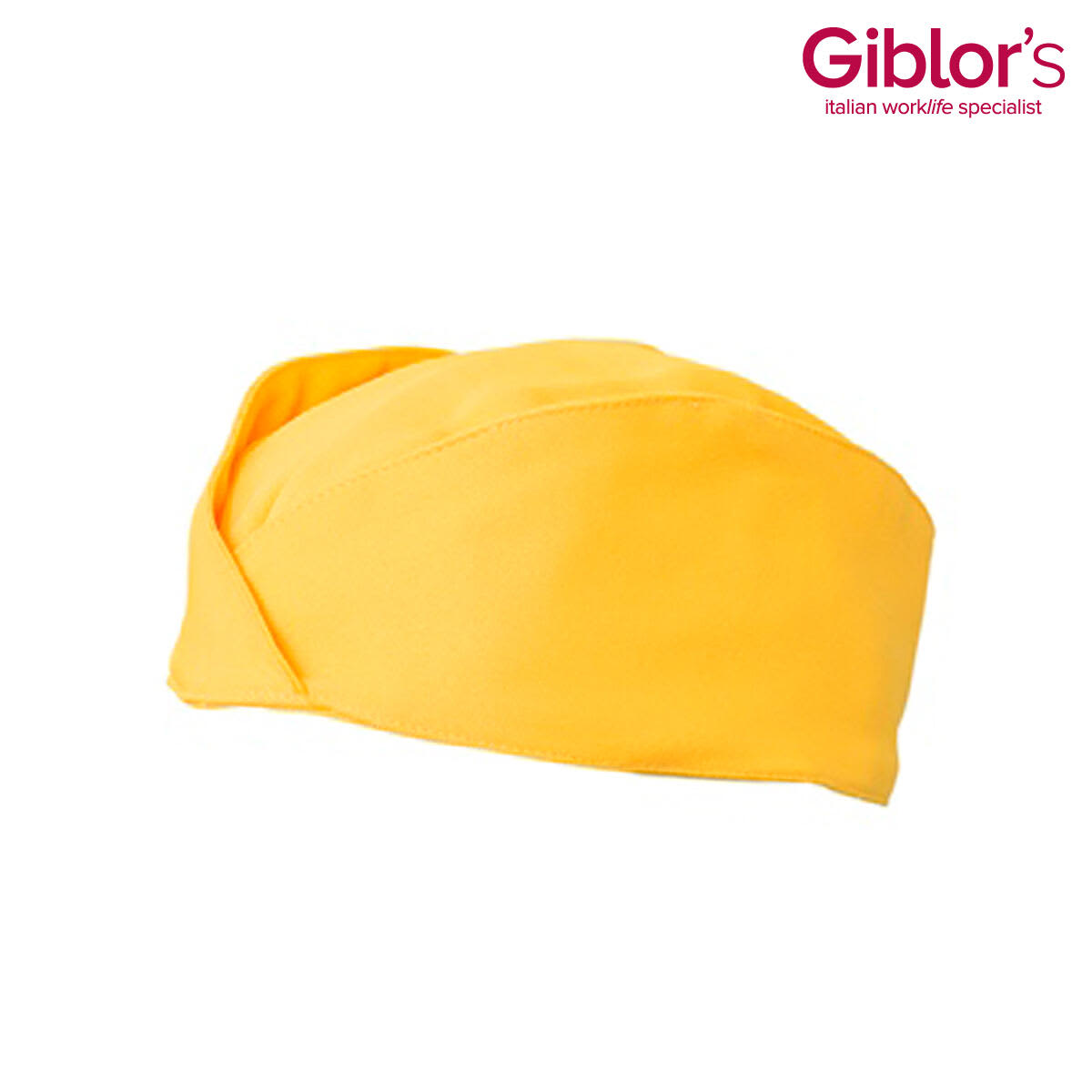 A yellow Panarea Hat with a simple design and a logo on one side. Panarea Hat - Image 1