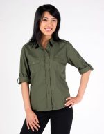 Womens Military Long Sleeve Shirt