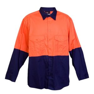 100% Combed Cotton Drill Long Sleeve Shirts