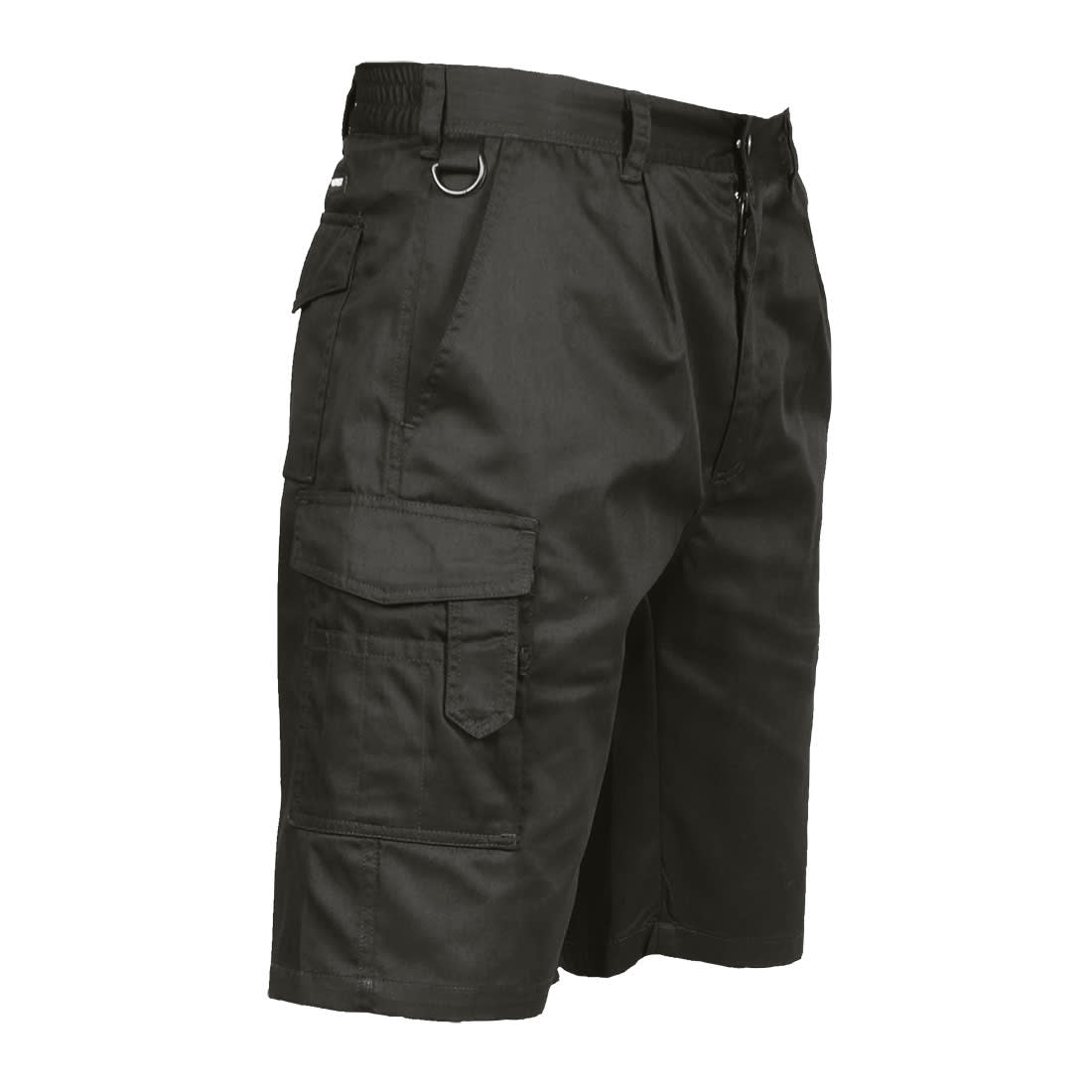 Combat shorts in dark green with multiple cargo pockets and a waistband featuring a loop for accessories. Combat Shorts - Image 1