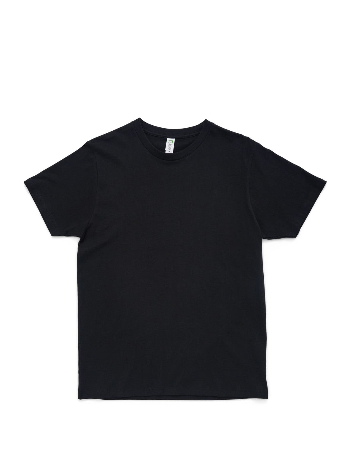 A black unisex Earth Care T-shirt featuring a classic crew neck design and a branding label. Mens' / Unisex Earth Care T-shirt - Image 1