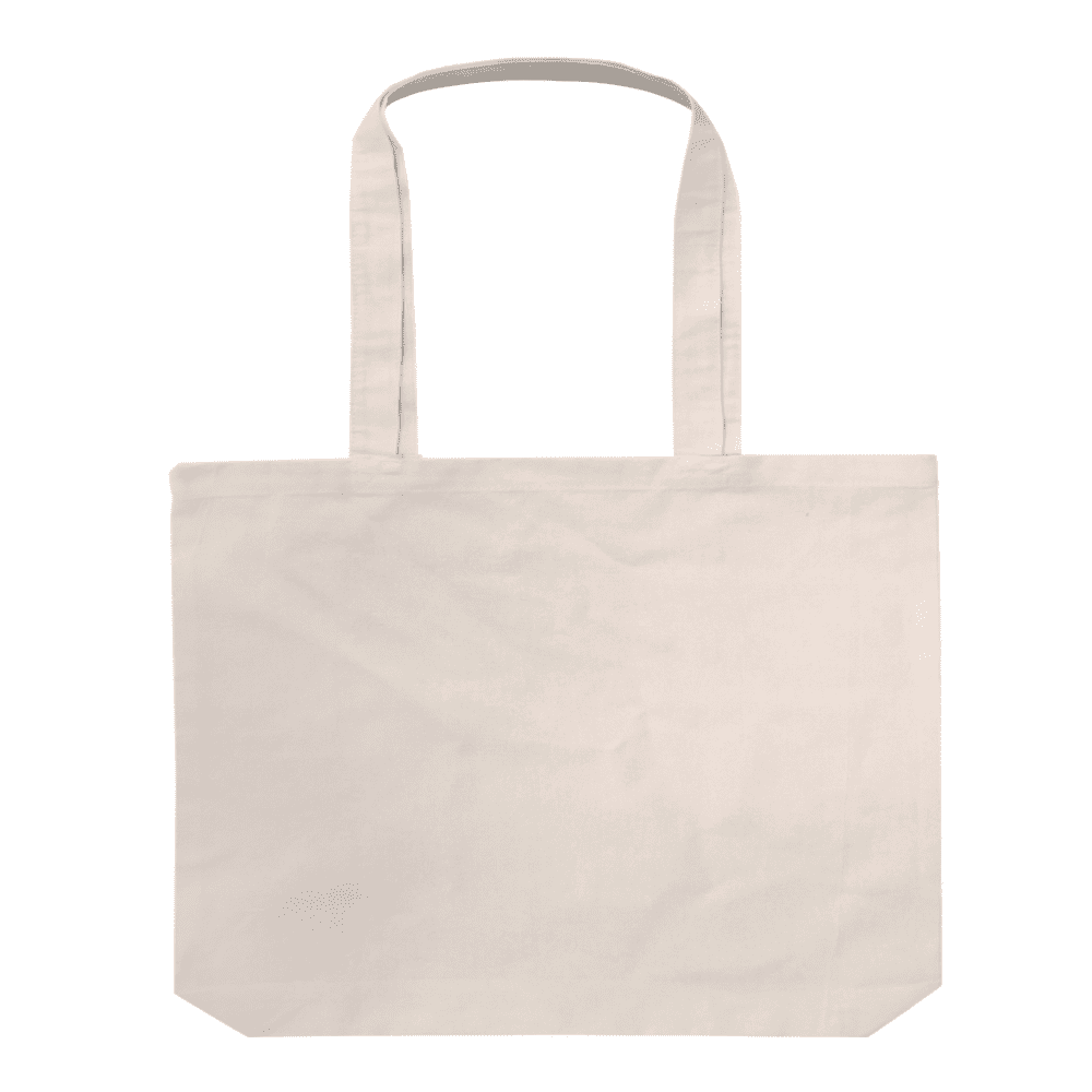 A tote bag in a neutral beige colour with two shoulder straps and a simple design. Seatle calico bag - Image 1