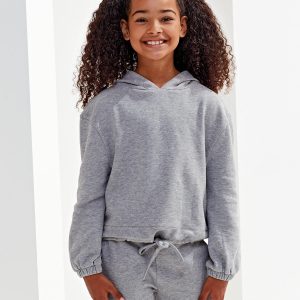 Kids Recycled Cropped Oversize Hoodie