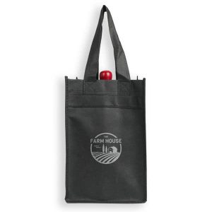 Non Woven 4 Bottle Wine Tote Bag