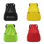 Drawstring Backpack With Water Pocket