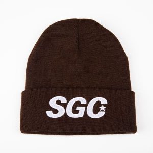 Embroideried Knit Cuffed Beanie