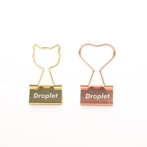 Customized Cute Gold Plated Metal Binder Clip