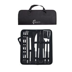 9Pcs Stainless Steel Barbecue Tool Set