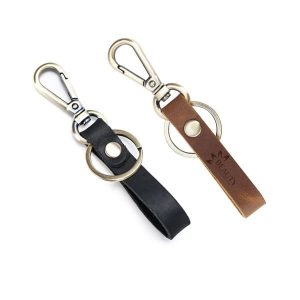 Custom Vintage Cowhide Keychain