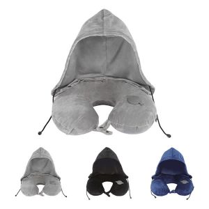 Travel Neck Pillow With Hoodie