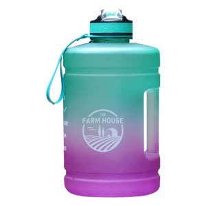 1 Gallon Large Capacity Gradient Color Sports Water Bottle