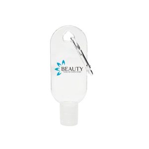 1 oz. Hand Sanitizer Clear Bottle With Carabine