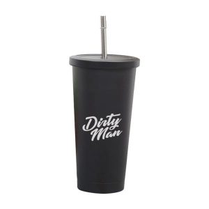 16 oz. Stainless Steel Tumbler With Straw