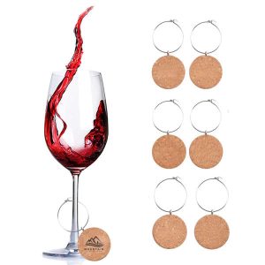 Custom Cork Wine Glass Charms