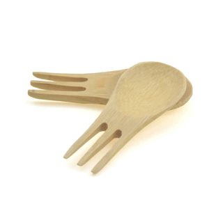 2-in-1 Bamboo Baby Spoon and Fork