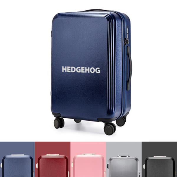 A 20-inch carry-on luggage in navy blue with a logo, featuring multiple colour options below. 20 Inches Carry On Luggage - Image 1