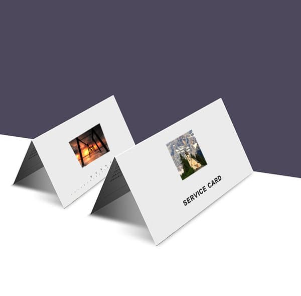 A folded card in white featuring two images on each side, with a logo or branding present. Custom Thank You Fold Card - Image 1