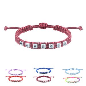 Braided Bracelet With Letter Beads