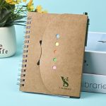 Spiral Notebook With Sticky Notes And Pen