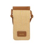 PU Leather Braided Mobile Phone Bag