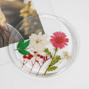 Natural Floral Resin Coaster